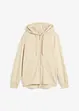Felpa con zip, cappuccio ed elastico, bonprix