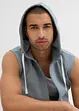 Gilet in felpa con cappuccio in misto cotone morbido, bonprix