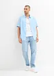Camicia in misto lino a maniche corte, bonprix