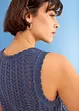 Gilet in maglia con motivo traforato, bonprix