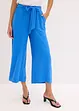 Pantaloni culotte con elastico in vita e risvolto, bonprix