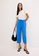 Pantaloni culotte con elastico in vita e risvolto, bonprix