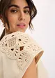 Maglia con inserti lavorati a uncinetto, bonprix
