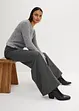 Pantaloni in misto lana con struttura a spina di pesce, bonprix