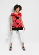 Maglia lunga con chiffon, bonprix