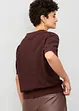 Polo in maglia traforata con percentuale di lino, bonprix