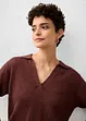 Polo in maglia traforata con percentuale di lino, bonprix