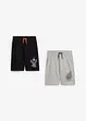 Pantaloni corti in maglina di cotone biologico (pacco da 2), bonprix
