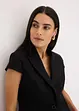 Blazer a maniche corte in satin di cotone, bonprix
