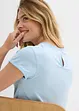 Maglia in cotone con pizzo, bonprix