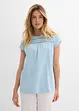 Maglia in cotone con pizzo, bonprix