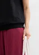 Maglia in filato fiammato di cotone biologico con fascia smock, bonprix