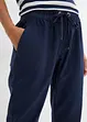 Pantaloni con elastico in vita in misto lino leggero, bonprix