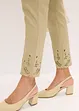 Pantaloni elasticizzati con ricami traforati, bonprix