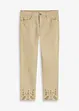 Pantaloni elasticizzati con ricami traforati, bonprix