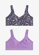 Reggiseno senza ferretto con cotone biologico (pacco da 2), bonprix