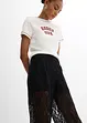 Pantaloni con elastico in vita e pizzo, bonprix