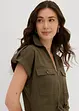 Abito in twill di misto cotone elasticizzato, bonprix