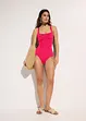 Costume intero in materiale lucido con effetto modellante medio, bonprix