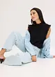 Blusa con volant, bonprix