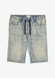 Bermuda elasticizzati in jeans leggero con elastico in vita, slim fit, bonprix