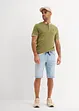 Bermuda elasticizzati in jeans leggero con elastico in vita, slim fit, bonprix