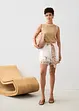 Shorts in puro lino con stampa floreale, bonprix