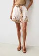 Shorts in puro lino con stampa floreale, bonprix