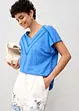Maglia in puro lino con pizzo, bonprix