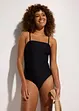 Costume intero in tessuto operato con effetto modellante medio, bonprix
