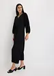 Abito midi in jersey operato, bonprix