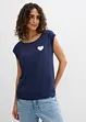 Maglia con fondo asimmetrico in misto viscosa fluente, bonprix