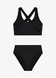 Bikini a bustier a costine (set 2 pezzi), bonprix