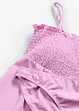 Tankini a fascia con lavorazione a punto smock (set 2 pezzi), bonprix