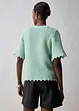 Maglione traforato in misto lino, bonprix