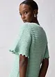 Maglione traforato in misto lino, bonprix