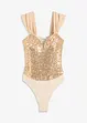 Body con paillettes, bonprix