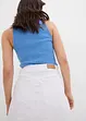 Gonna di jeans elasticizzata a vita alta, bonprix