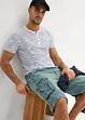 Maglia serafino a maniche corte in puro cotone, bonprix