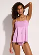 Tankini a fascia con lavorazione a punto smock (set 2 pezzi), bonprix