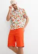 Bermuda con elastico in vita in misto lino, regular fit, bonprix