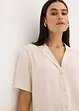 Camicetta in satin con colletto a revers, bonprix
