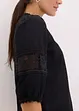 Blusa a maniche corte in misto lino, bonprix