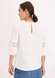 Blusa a maniche corte in misto lino, bonprix