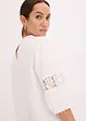 Blusa a maniche corte in misto lino, bonprix