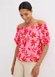 Blusa con spalle scoperte in misto viscosa fine, bonprix