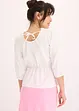 Blusa con maniche a sbuffo e scollatura alla schiena, bonprix