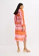 Abito midi in satin con fantasia batik, bonprix