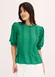 Maglia traforata con volant, bonprix
