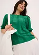 Maglia traforata con volant, bonprix